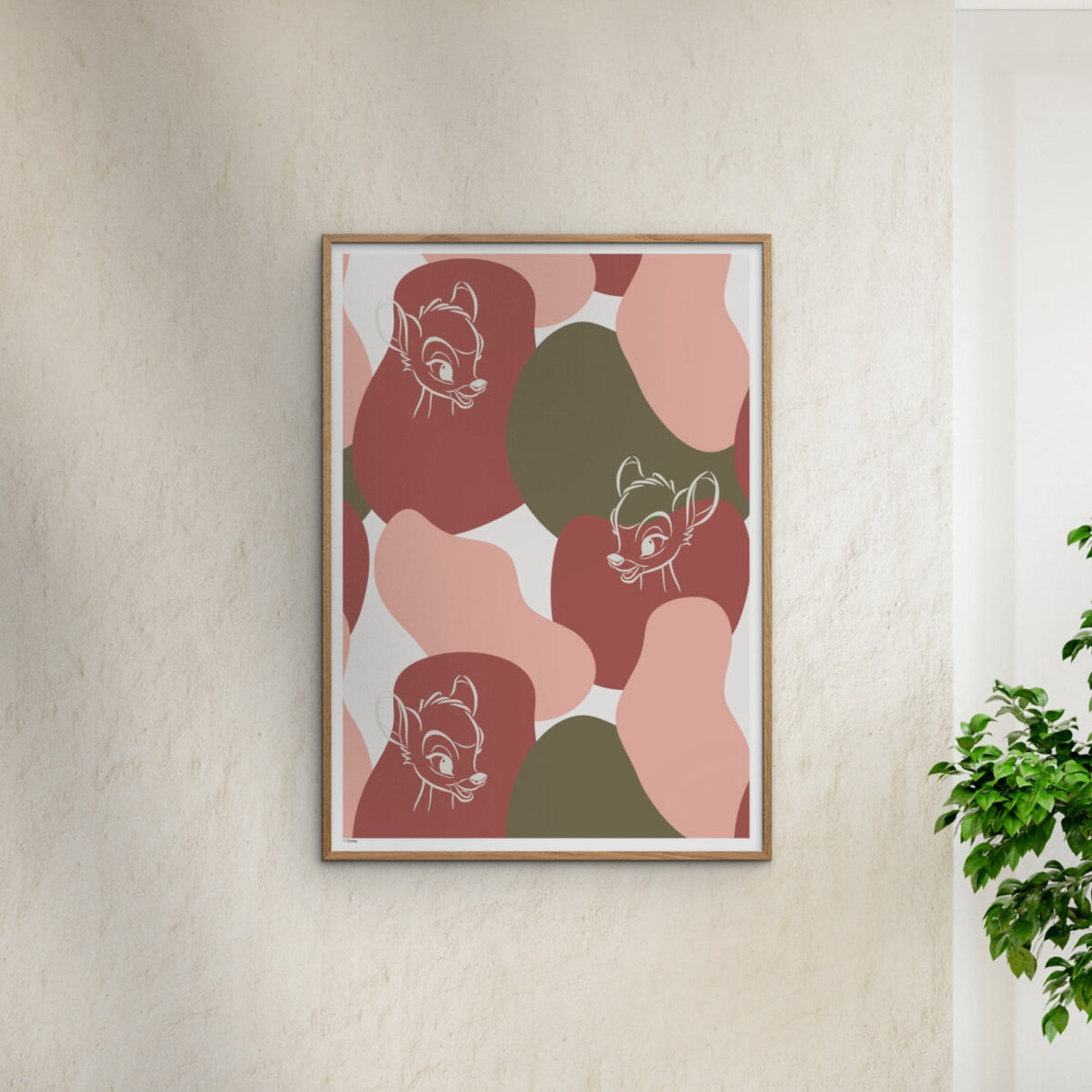 Poster & Frame Disney - Color & White Bambi Outline