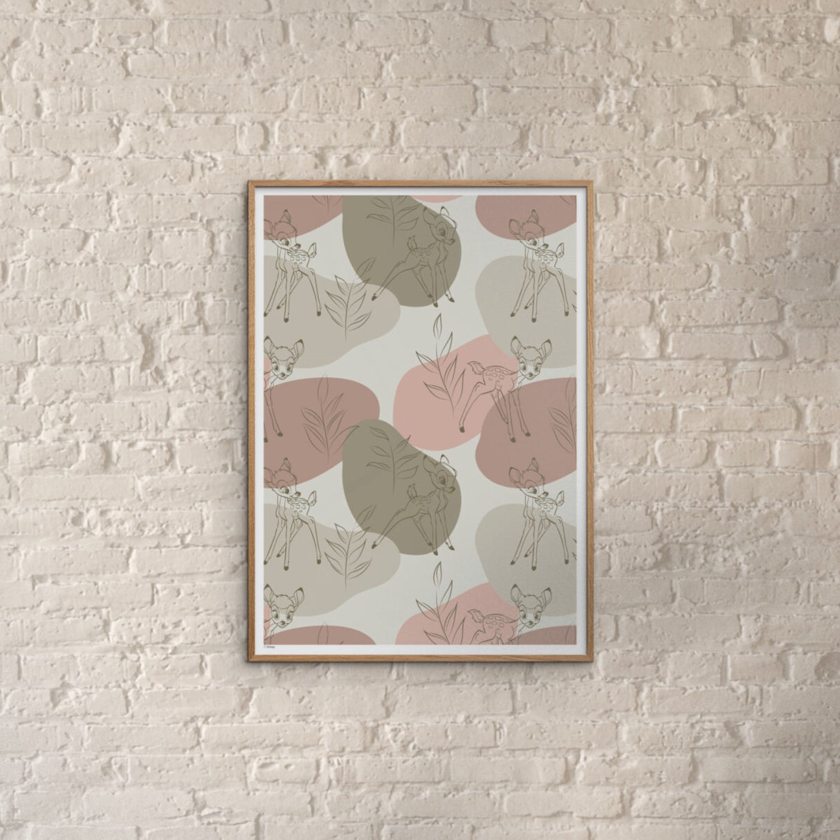 Poster & Frame Disney - Green Bambi Outline