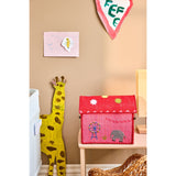 Rice Pink Fun Fair Theme Raffia Toy Baskets 3-Pack