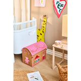 Rice Pink Fun Fair Theme Raffia Toy Baskets 3-Pack