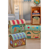 Rice Mint Fun Fair Theme Raffia Toy Baskets 3-Pack