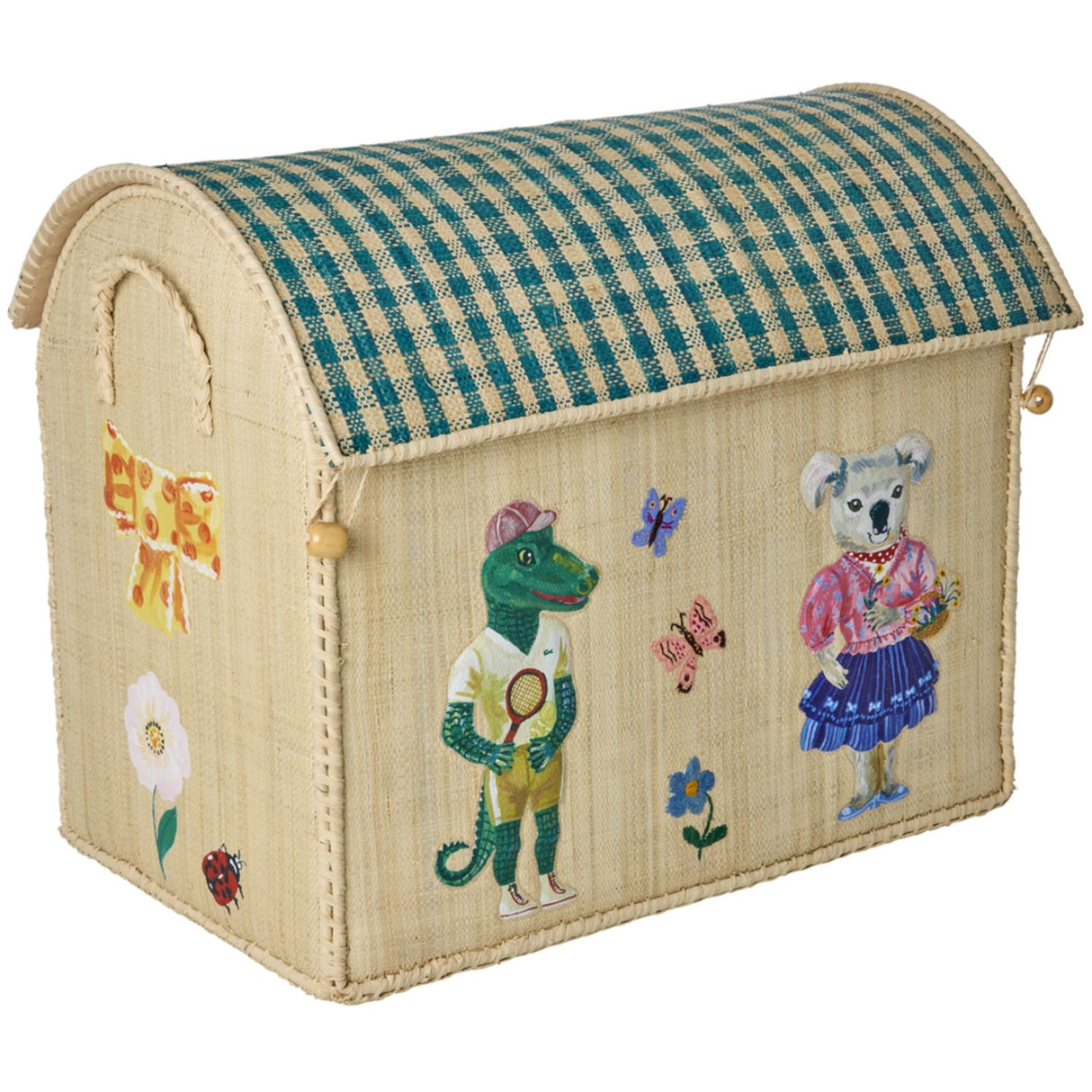 Rice Nathalie Lété Theme Raffia Toy Baskets 3-Pack