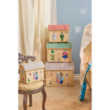 Rice Nathalie Lété Theme Raffia Toy Baskets 3-Pack