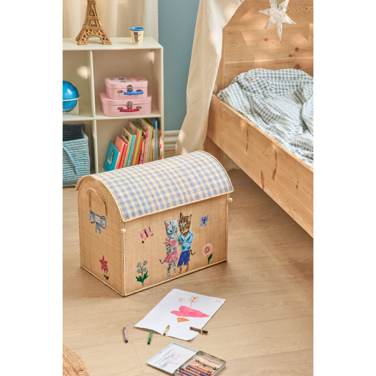 Rice Nathalie Lété Theme Raffia Toy Baskets 3-Pack