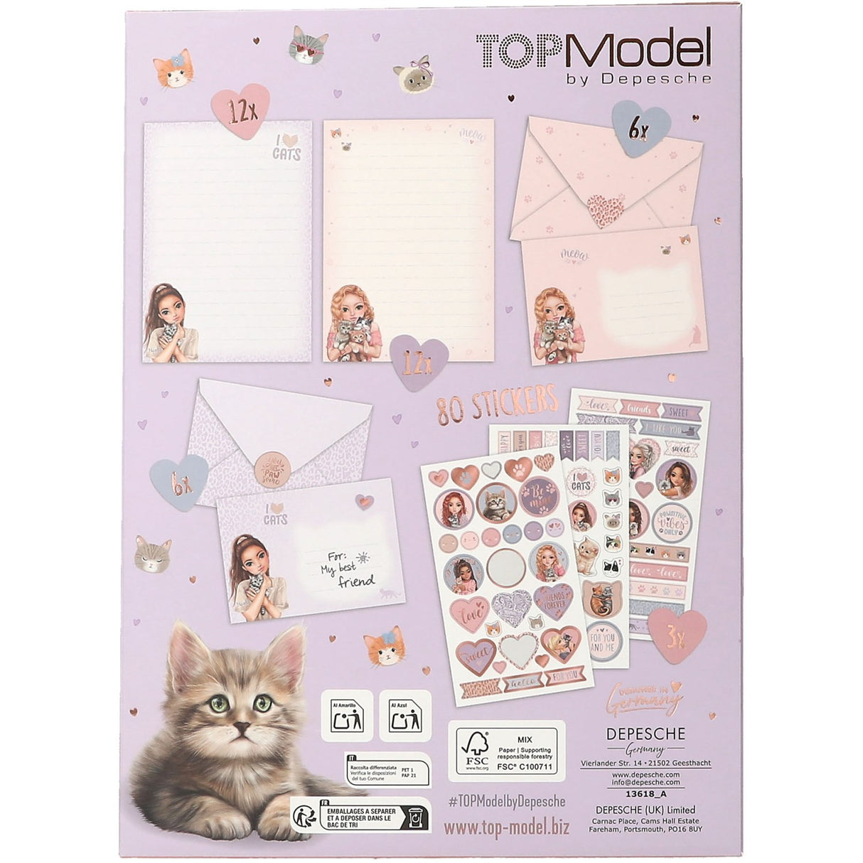 TOPModel Cat Love Stationairy Set