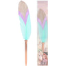 TOPModel Color Block Feather Pen Fantasy