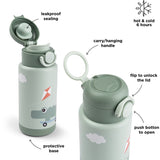 DonebyDeer Green Thermal Bottle Playground 340 Ml