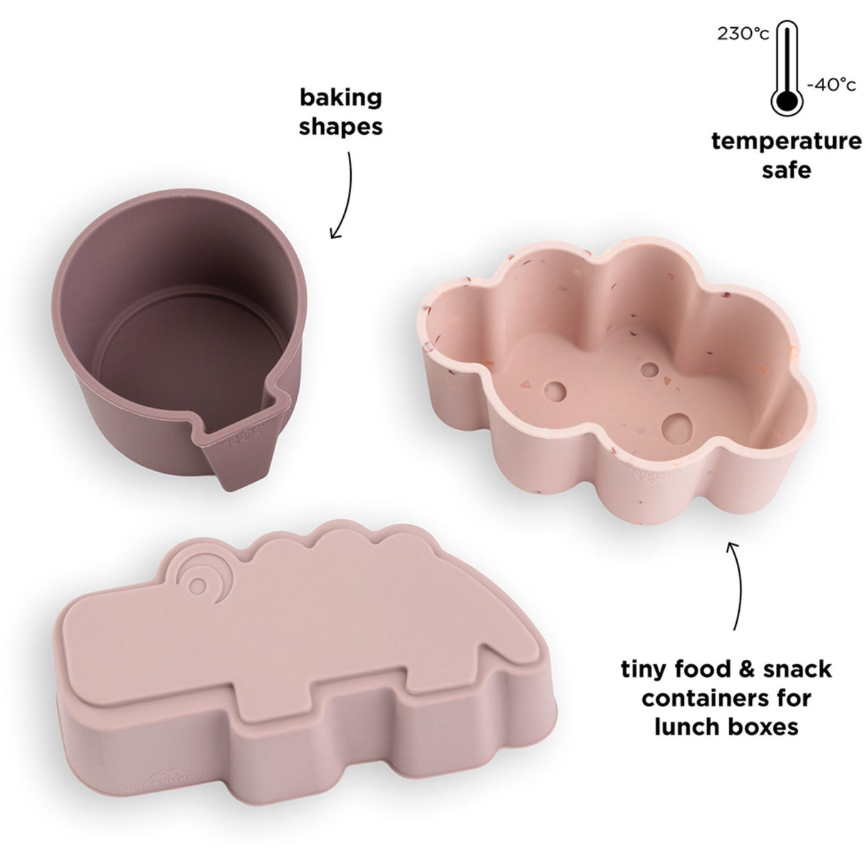 DonebyDeer Powder Silicone Molds 3-pack Happy Clouds