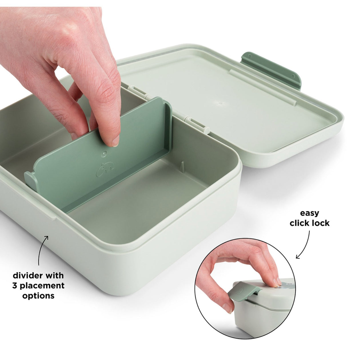 DonebyDeer Green Lunch Box With Divider Playground