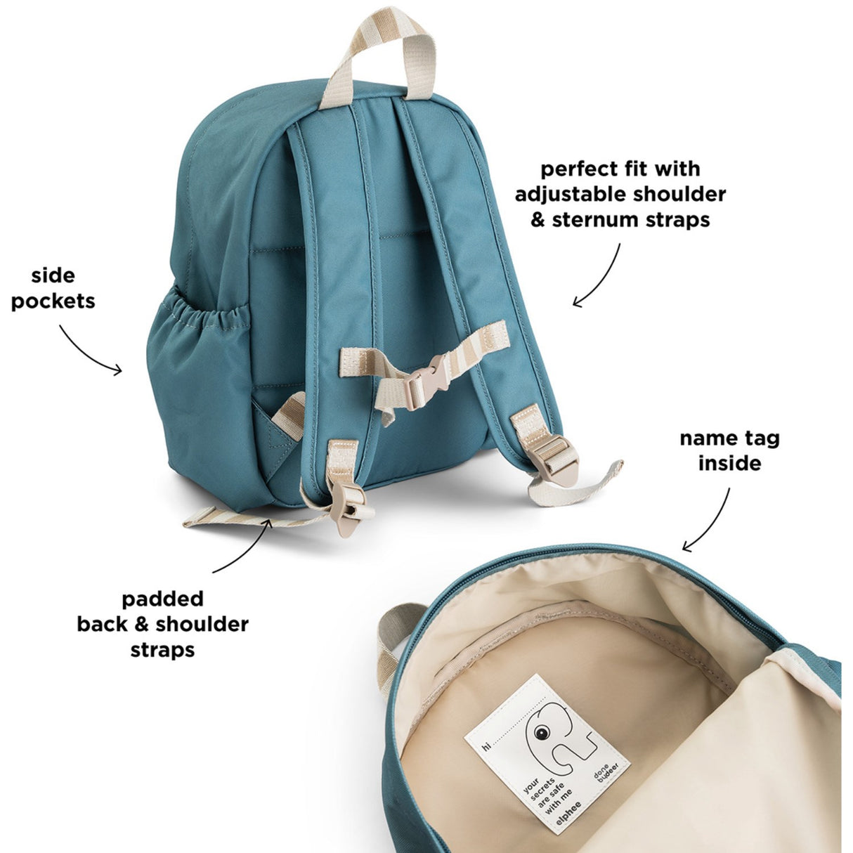 DonebyDeer Blue Kids Backpack Tiny Farm 7,5 L
