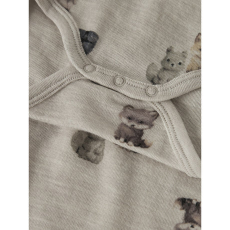 Name It Nacreous Cloud Forest Animals Nbmwang Wool Rib Ls Body Aop