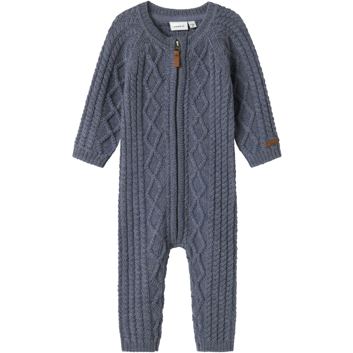 Name It Folkstone Gray Nbmwrilla Wool Ls Knit Suit