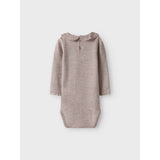 Name It Shadow Gray Nbfwang Wool Needle Ls Body W/Collar