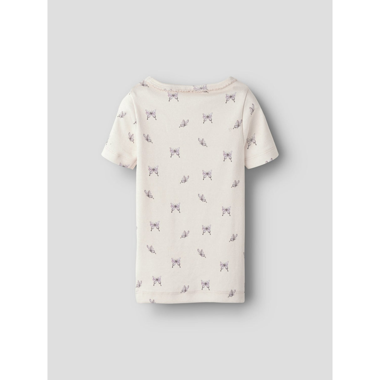 Lil'Atelier Peach Blush Butterfly Gayo Sig Slim T-Shirt