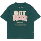 The New Deep Teal Regan Oversize S_S Tee