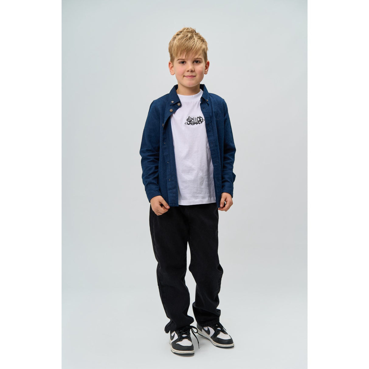 The New Navy Blazer Melange Rick L_S Shirt