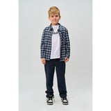 The New Navy Blazer Check Ronan Oversize L_S Flannel Shirt