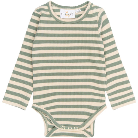 THE NEW Siblings Lily Pad Striped Fro L_S Rib Body
