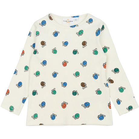 THE NEW Siblings Cloud Dancer AOP Palmer L_S Rib Tee