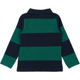 THE NEW Siblings Navy Blazer Striped Pinon L_S Pique Polo