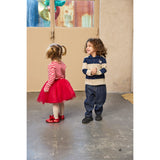 THE NEW Siblings Navy Blazer Striped Rinon L_S Pique Polo