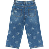 THE NEW Siblings Medium Blue Denim AOP Ripley Wide Jeans