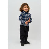 THE NEW Siblings Navy Blazer Check Riggs L_S Flannel Shirt