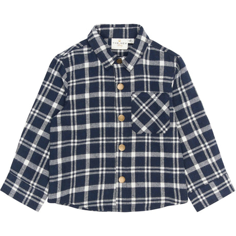 THE NEW Siblings Navy Blazer Check Riggs L_S Flannel Shirt