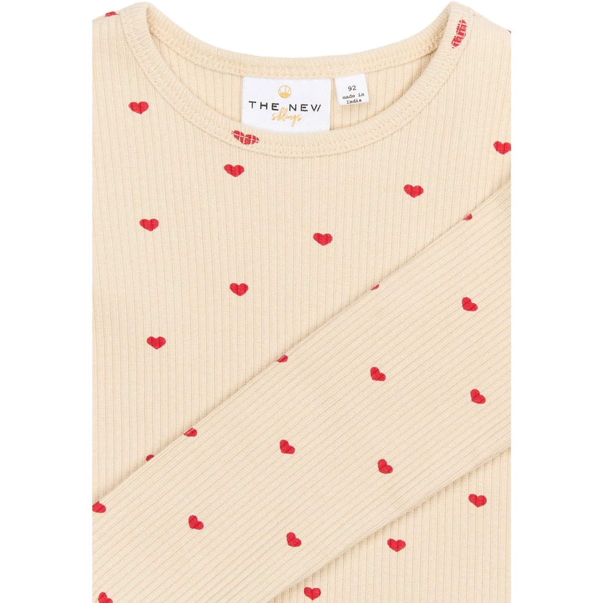 THE NEW Siblings Gardenia AOP Holiday Heart Rib Night Set