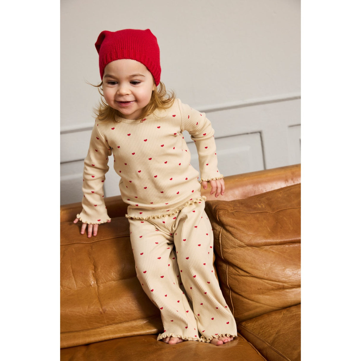 THE NEW Siblings Gardenia AOP Holiday Heart Rib Night Set