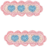 Konges Sløjd Buttercream 2 Pack Heart Embroidery Hair Clip