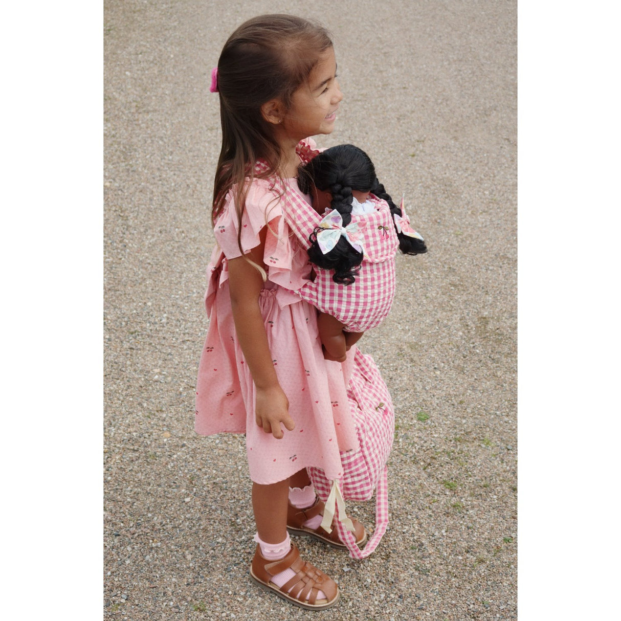 Konges Sløjd Bubblegum Check Doll Carrier