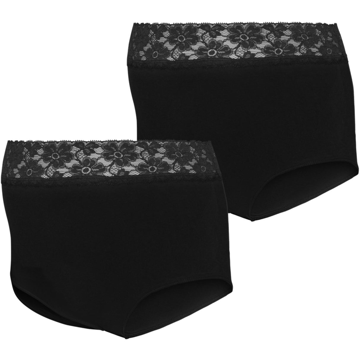 Mama;licious Black Mlheal Hw Lace Panties 2-P Noos