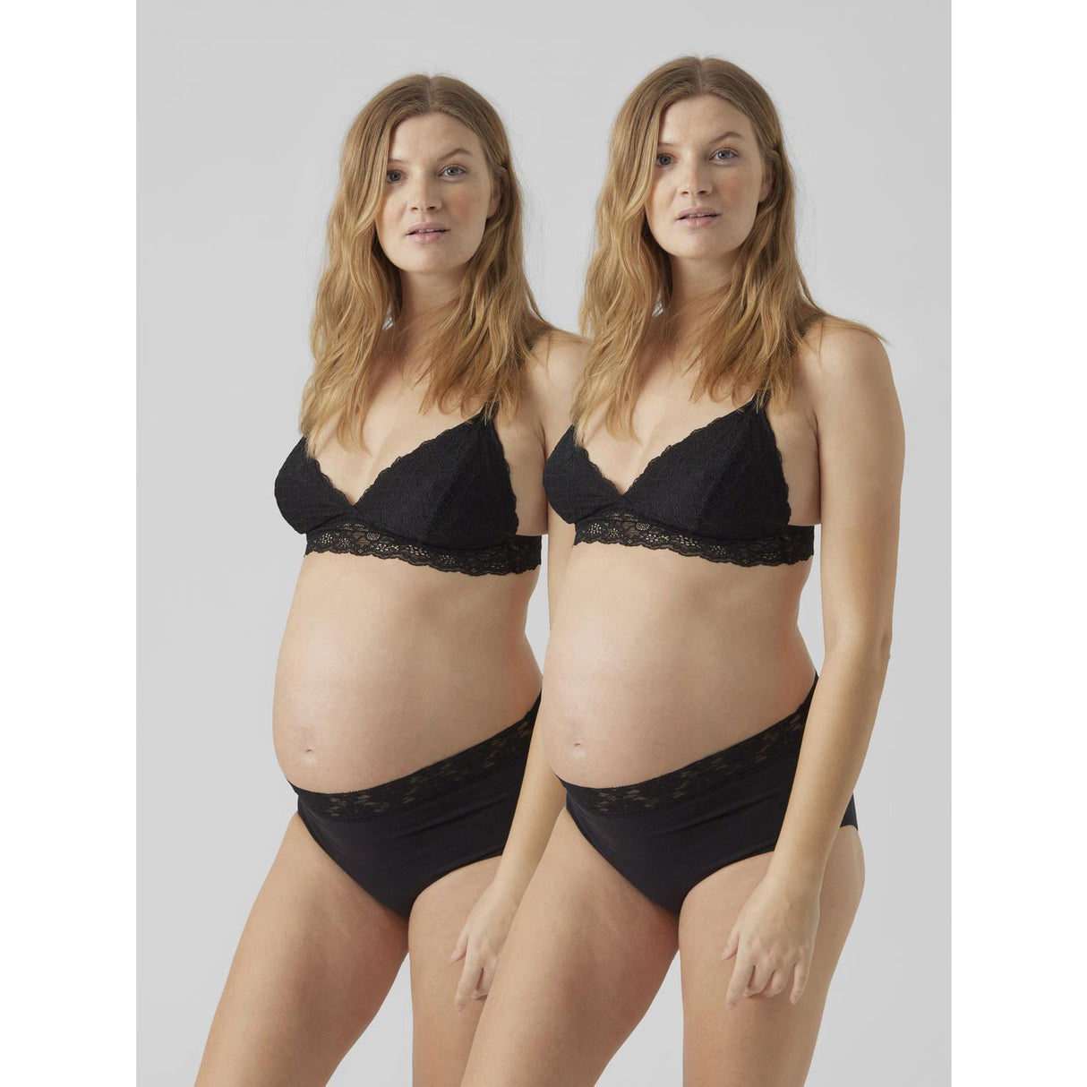 Mama;licious Black Mlheal Hw Lace Panties 2-P Noos