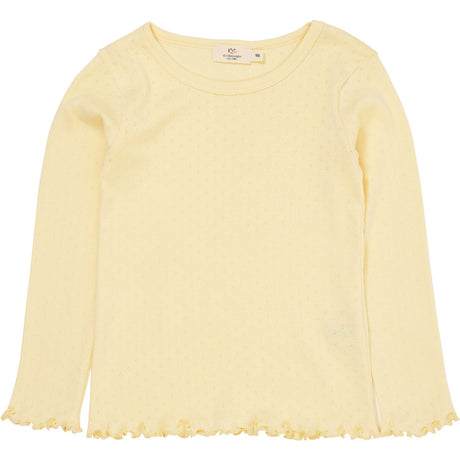 COPENHAGEN COLORS Lt. Yellow Summer Pointelle Ls Tee