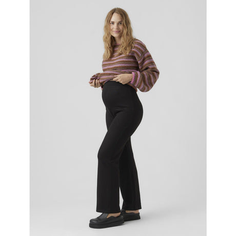 Vero Moda Maternity Black Vmmella Wide Flared Pants Jrs Noos