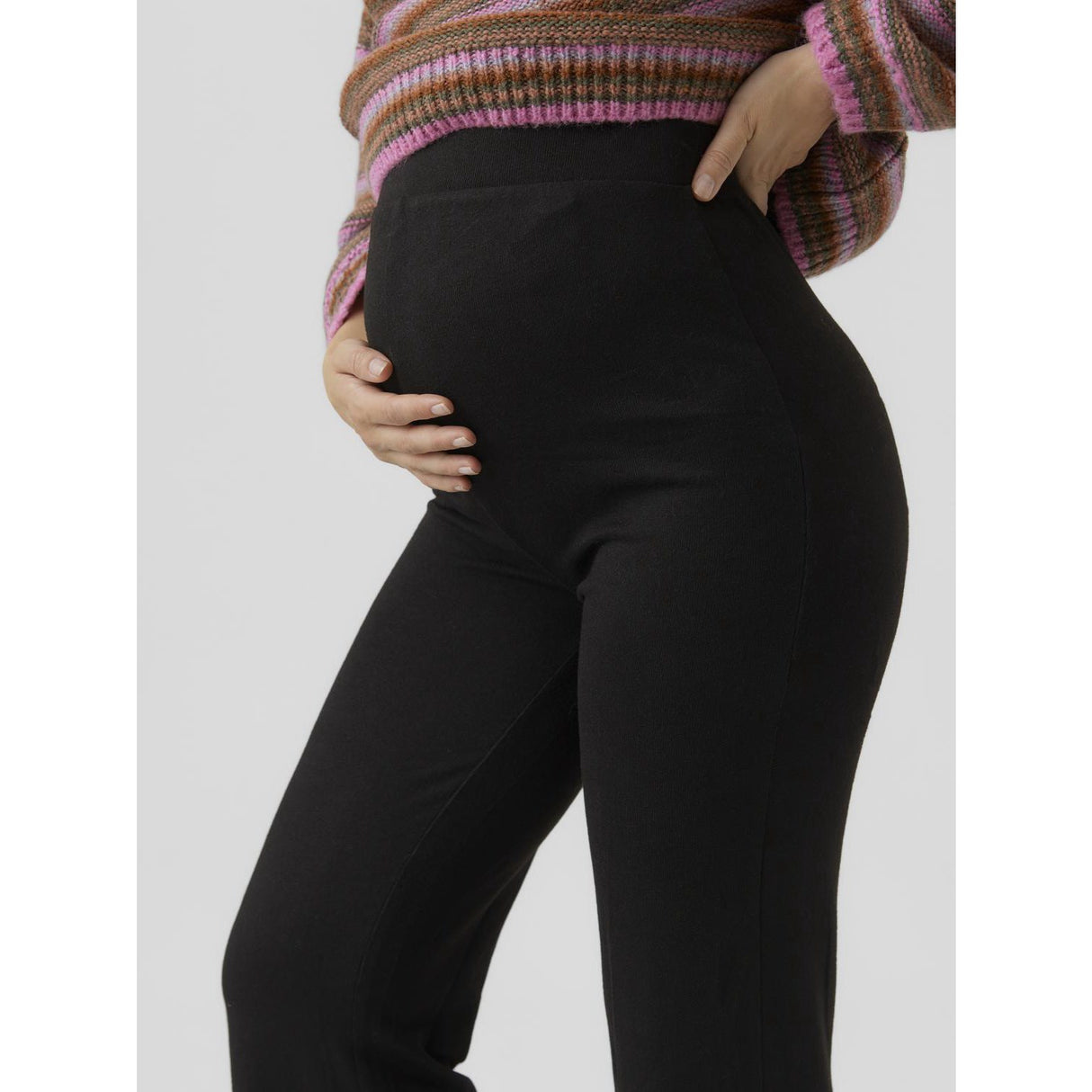 Vero Moda Maternity Black Vmmella Wide Flared Pants Jrs Noos