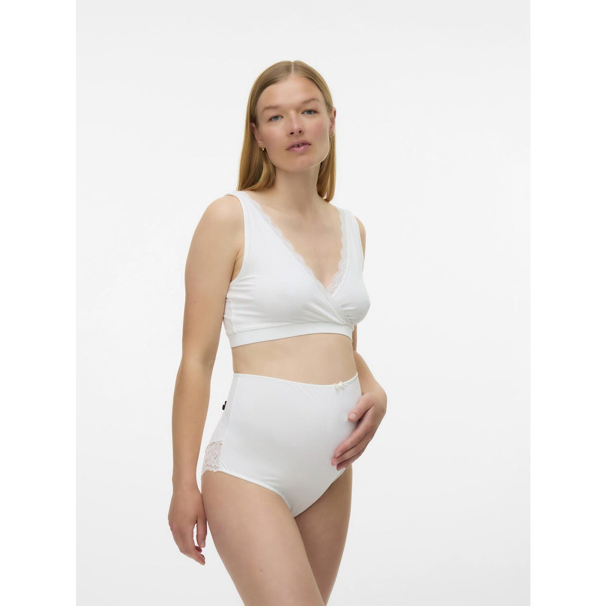 Mama;licious Snow White Black Mlhelena Crossy Lace Bra 2F 2-P Noos