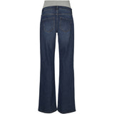 Mama;licious Dark Medium Blue Denim Mledina Flared Db Jeans Noos