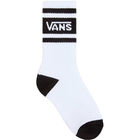 VANS White/Black Drop V Logo Crew Socks
