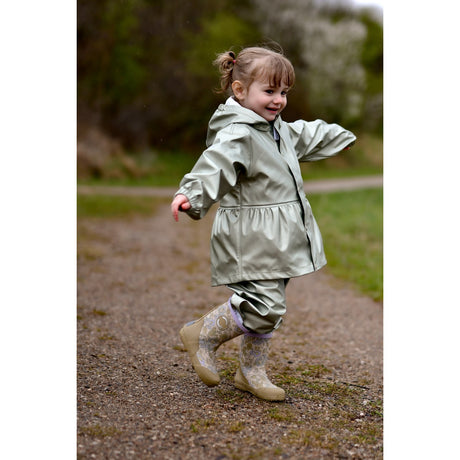 Mikk-Line Green Bay PU Metallic Rain With Suspenders/104