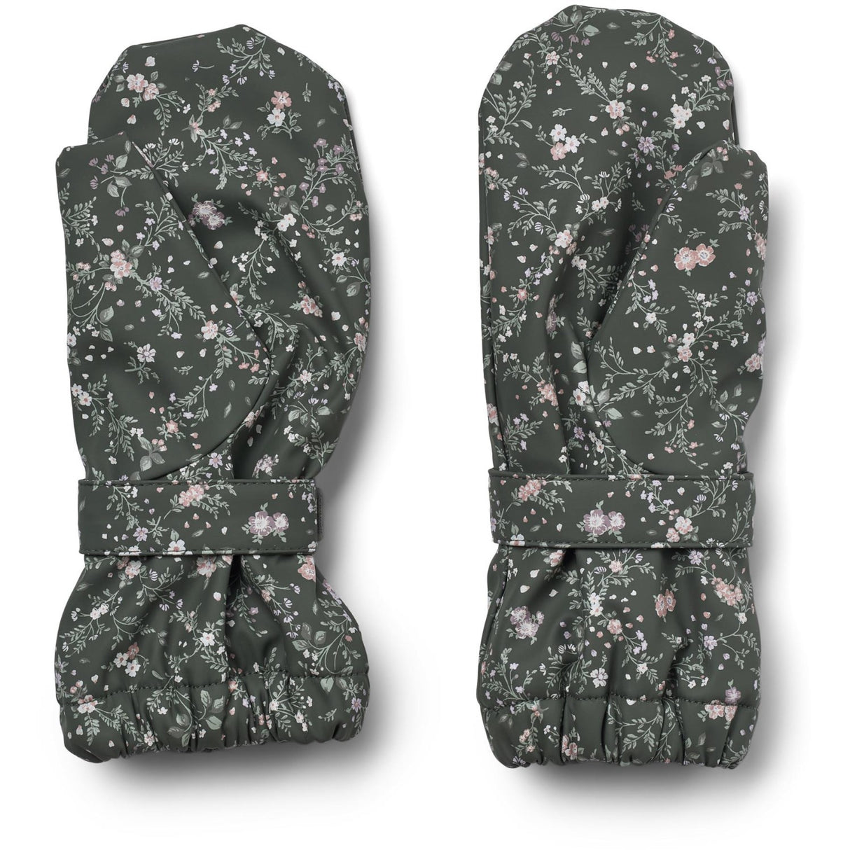 Wheat Forest Lake Checked Flowers Rain Mittens Rily