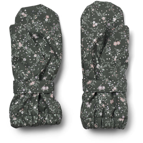 Wheat Forest Lake Checked Flowers Rain Mittens Rily