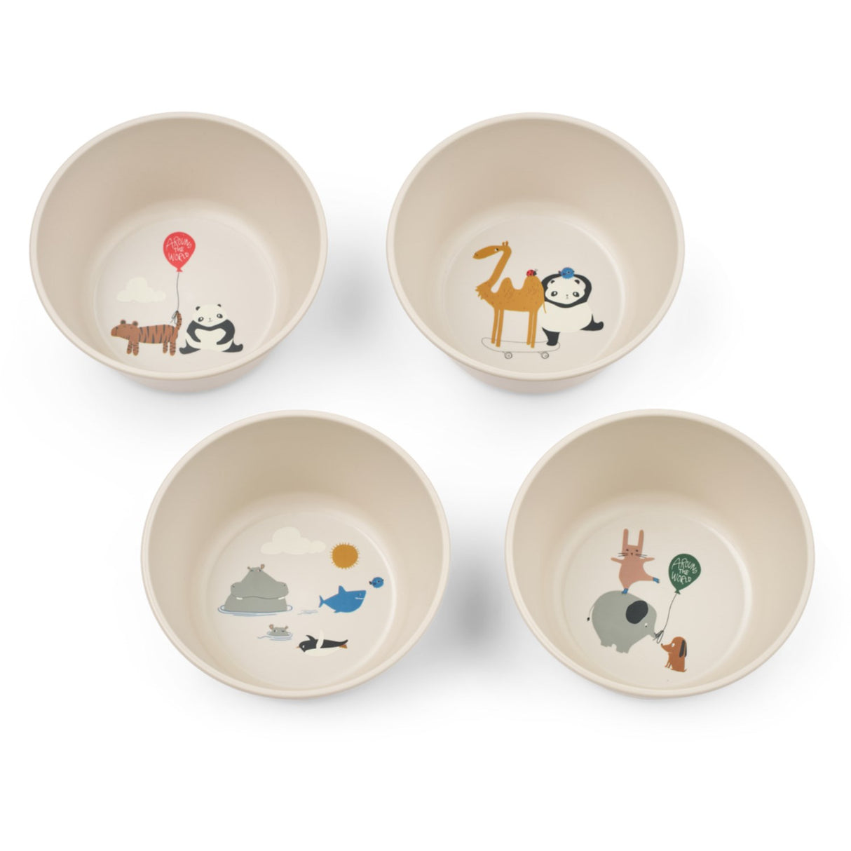 LIEWOOD Around The World / Sandy Cees Bowl 4-Pack