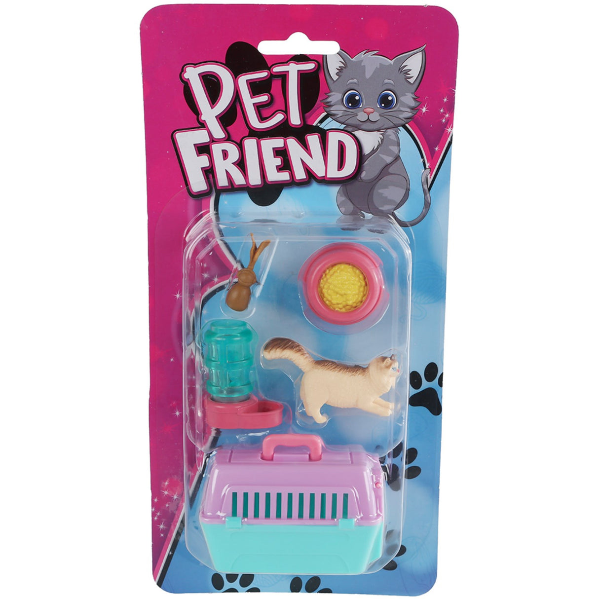 Pocket Money Cat And Travel Basket With Accessories Assorted