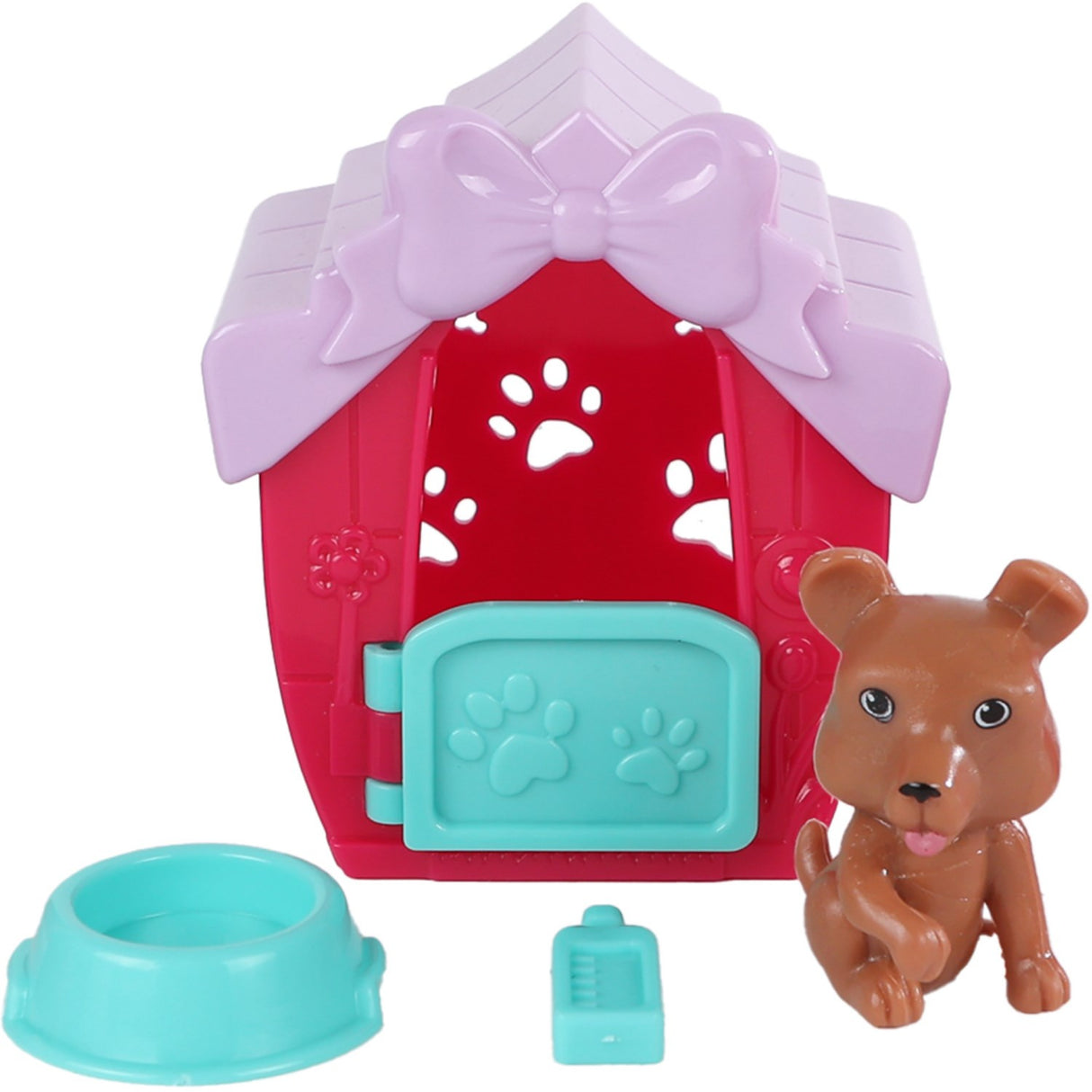 Pocket Money Brown Dog In Playhouse With Accessories