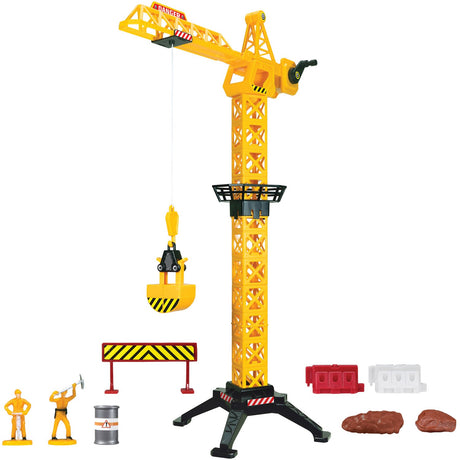Junior Driver Tower Crane 57 Cm Playset With 2 Construction Vehicles