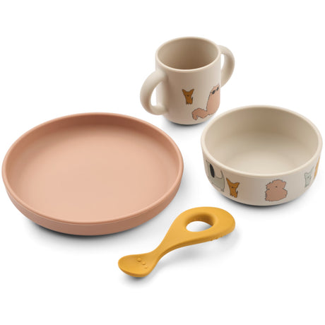 LIEWOOD Cats And Dogs / Sandy Vivi Printed Tableware Set
