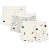 LIEWOOD Mini Dinosaurs Creme Mix Marvin Boxers 3-Pack
