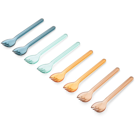 LIEWOOD Indigo Multi Mix Alonso Tritan Fork 8-Pack